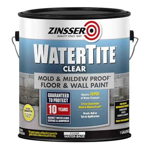 Zinsser WaterTite clear waterproofing paint for masonry