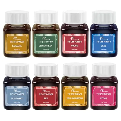Honcaring Tie Dye Kit with eight colorful powder dyes