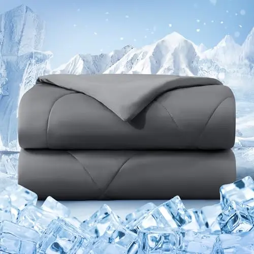 bedsmile cooling comforter in dark gray