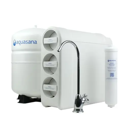 RO under-sink system with remineralization & chrome faucet