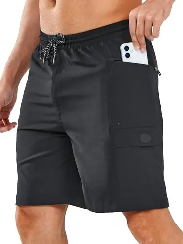 9" No-Mesh Swimwear, 4 Pockets, UPF 50+