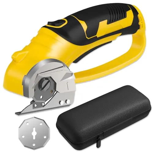 Pratuor yellow cordless electric scissors with LED light