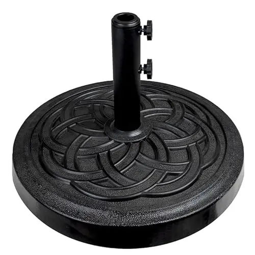 Sundale Outdoor heavy duty umbrella base with stainless steel tube in black