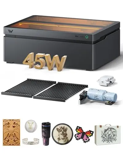 Large workspace, rotary & auto-focus capability