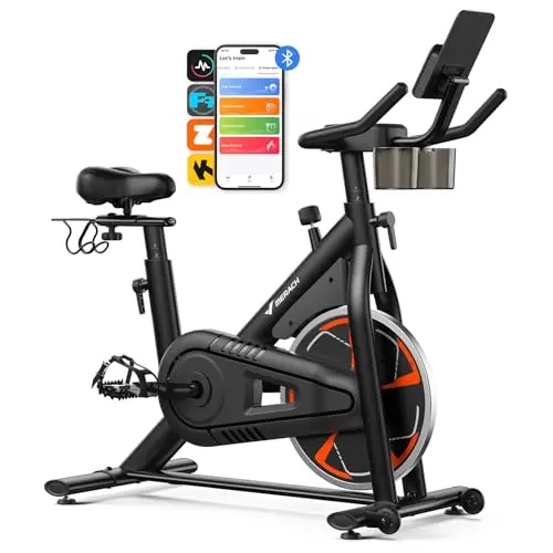 Premium Magnetic Spin Bike with App and Extra-Large Seat