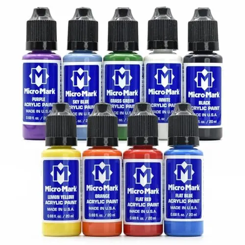 Micro-Mark Prime Plus acrylic paint set for models and miniatures