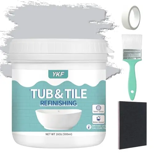 YKF light gray tile paint for floor and countertop renewal