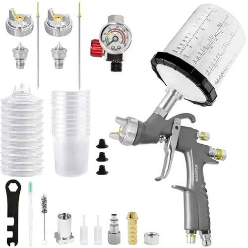 KCNKCN D1 LVLP spray gun with disposable cups
