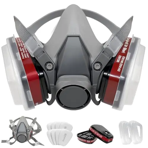 KAGIKA half face respirator mask with filters for painting and dust protection