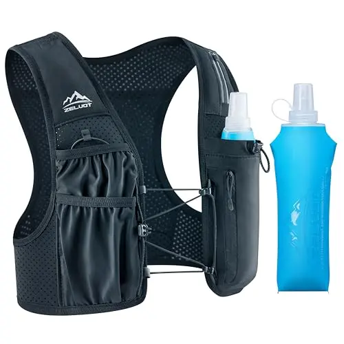 Lightweight Hydration Vest w/ 500ml Flask - M/L