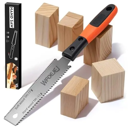 WFOEJEJ 6-inch Japanese pull saw with soft grip handle