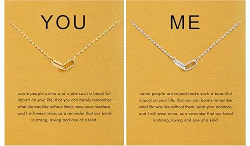 Gold & Silver Friendship Pendants, Sisters Gift