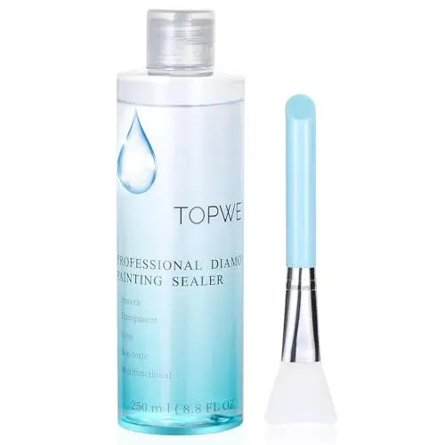 Topwey large diamond art glue bottle with silicone applicator