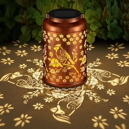 Waterproof Outdoor Red Bird Solar Lantern