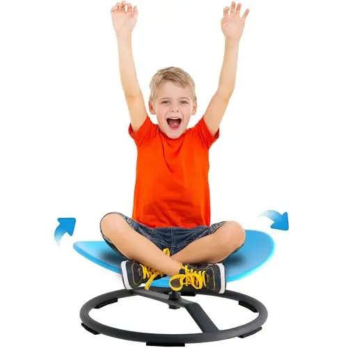 Egg-shaped sensory chair for safe spinning play