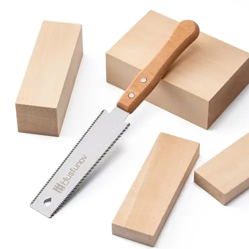 Husfunov 6-inch Japanese pull saw with double edges