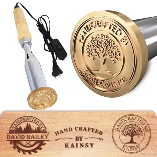 KAINSY electric branding iron for wood with custom logo capability