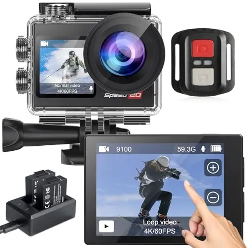 20MP, Touch Screen, 131FT Waterproof, 5X Zoom
