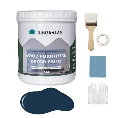Jungarian furniture paint kit in crow black blue color