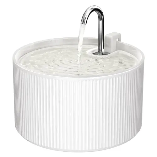 VOLUAS ceramic cat water fountain with quiet pump and easy cleaning