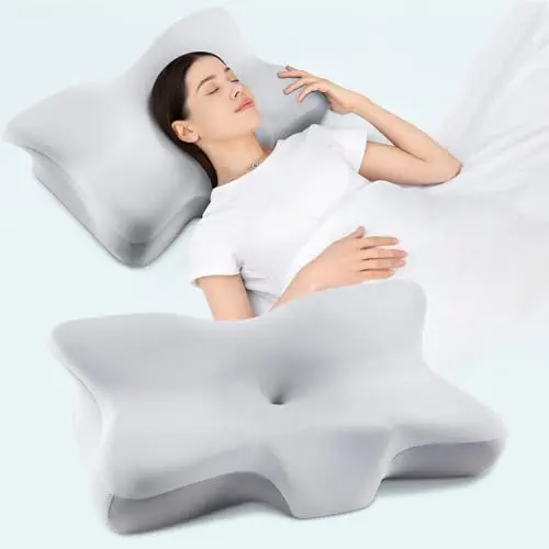 Ergonomic Memory Foam with Cooling, Dual-Height