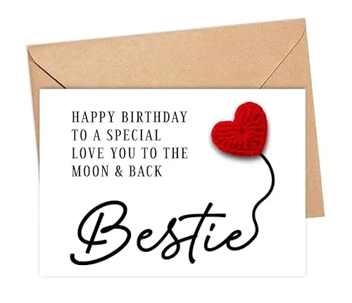 HKDesignGift handmade crochet heart birthday card for best friends