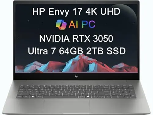 17.3" 4K, Ultra 7 155U, RTX 3050, 64GB RAM