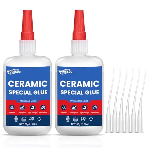 WOUSEDO Ceramic Super Glue twin pack with nozzles