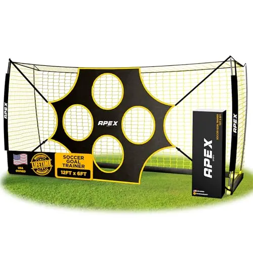Portable Soccer Net with Removable Precision Target