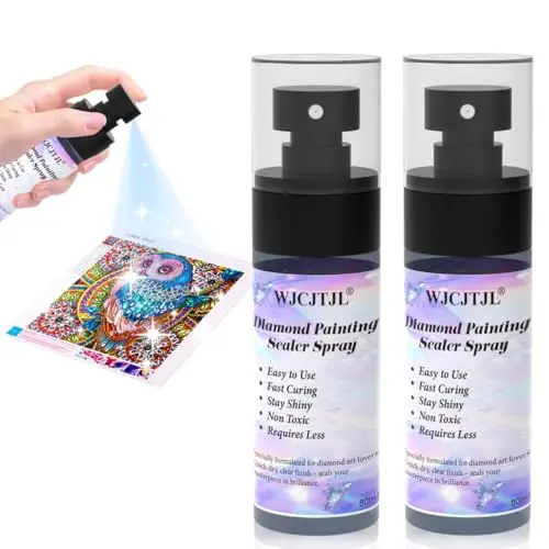 WJCJTJL diamond painting sealer spray two-pack