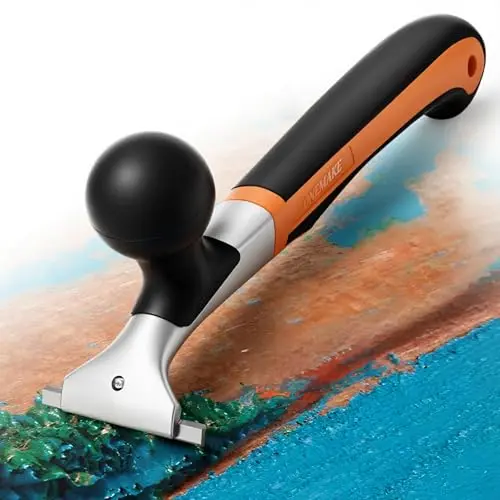 Onemake ergonomic carbide scraper with orange and black handle for tough jobs