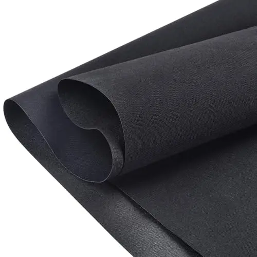 TeeLiy waterproof canvas fabric in black with clear coating visible