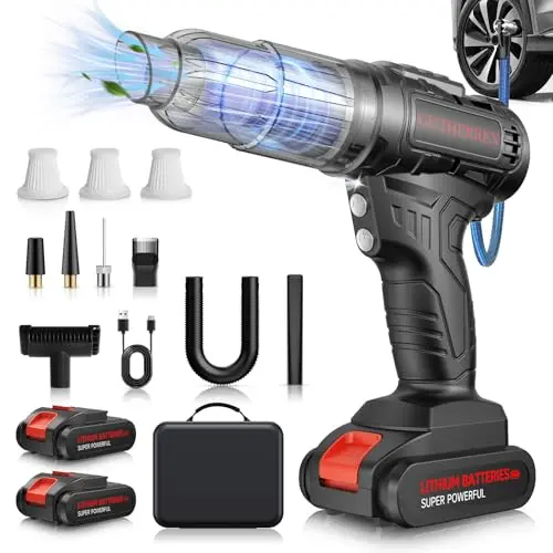 Cordless Vacuum, Compressor, LED Light