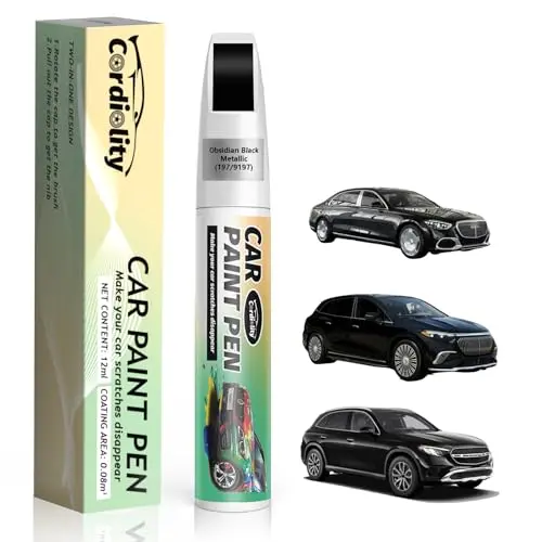 Cardiality Obsidian Black Metallic touch up paint for Mercedes