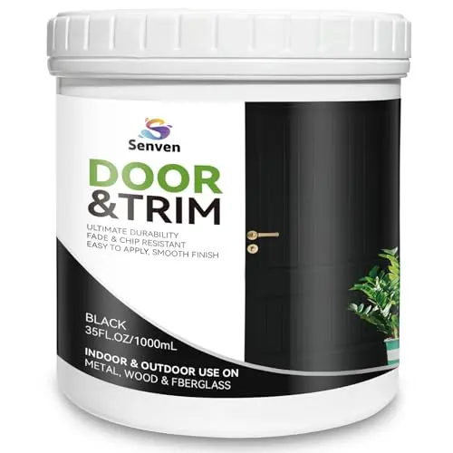SENVEN Black Door Trim Paint in satin finish