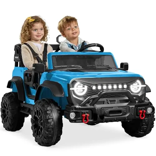 Kids 2-Seater Electric Ride On Truck w/ Parent Control & Bluetooth