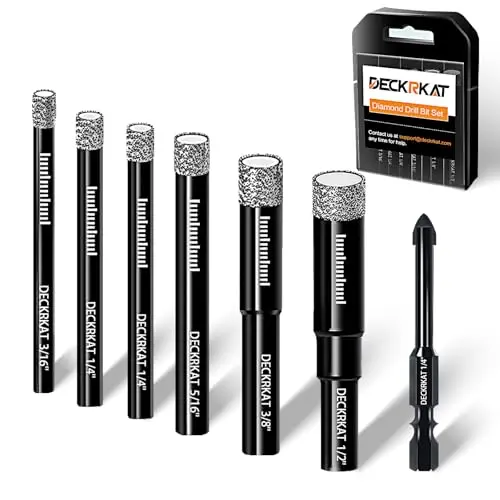 DECKRKAT diamond drill bits with wax lubrication for dry drilling