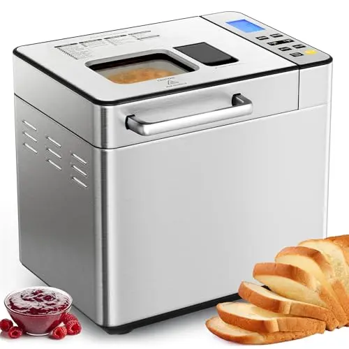 GLEEDELISH programmable bread maker with viewing window