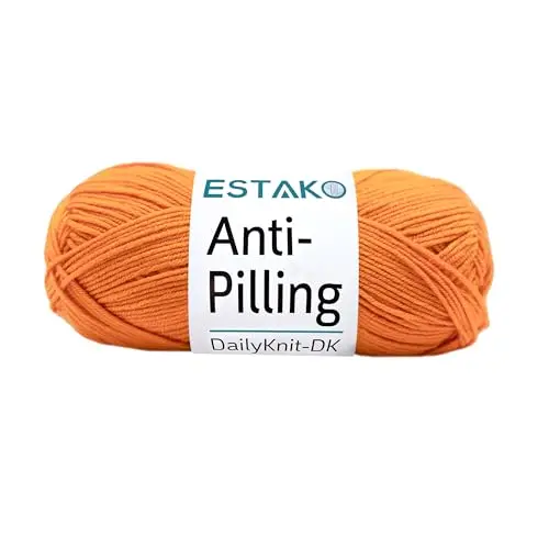 Estako DailyKnit-DK acrylic yarn in orange