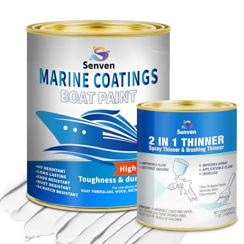 SENVEN two-part boat paint in gloss white