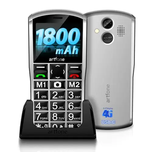 Big Buttons Cell Phone for Seniors (Silver)