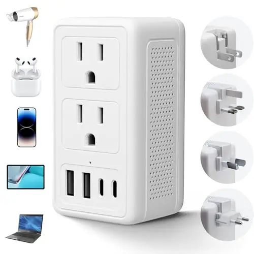 2000W Rated, 220V to 110V, 6-in-1 Charging