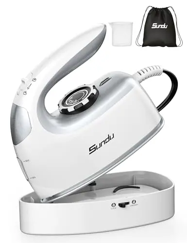 Sundu mini travel iron with digital temperature display for precise quilting
