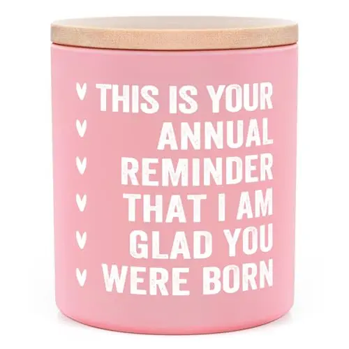 Handmade lavender vanilla scented candle in glass jar