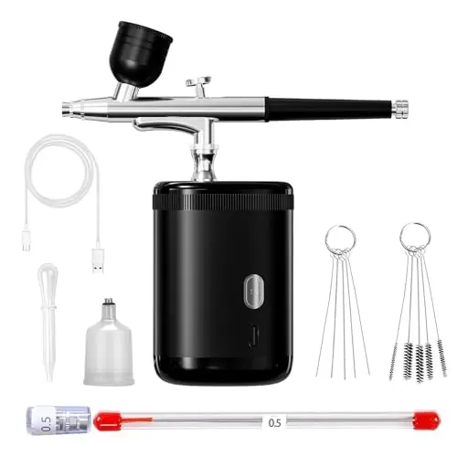 CBVCBV cordless airbrush gun with multiple cups for on-the-go painting