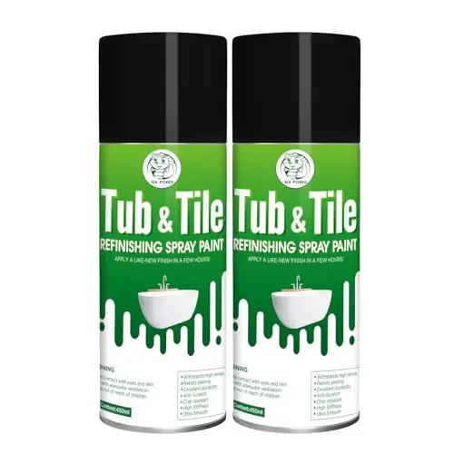 SIX FOXES black tub and tile spray paint two-pack set