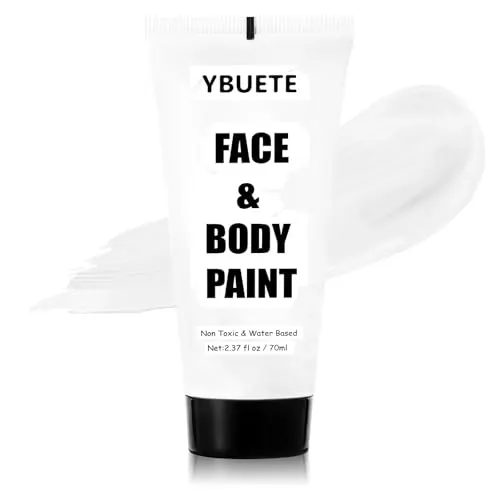 YBUETE white water-based face and body paint in tube