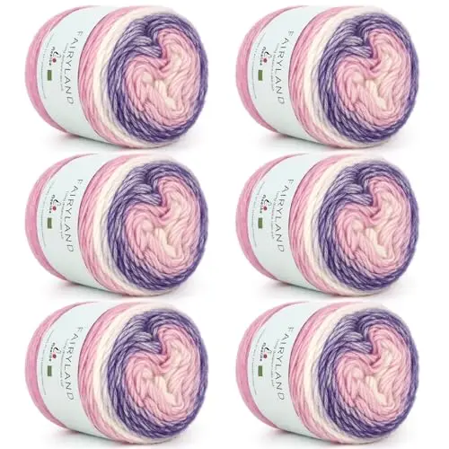 Aeelike Cake Yarn in Purple Gradient color