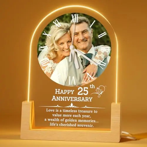 Custom LED Photo Clock for Men