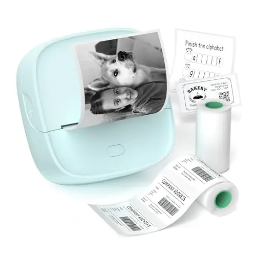 Gloryang JD-23 mini thermal sticker printer in green color